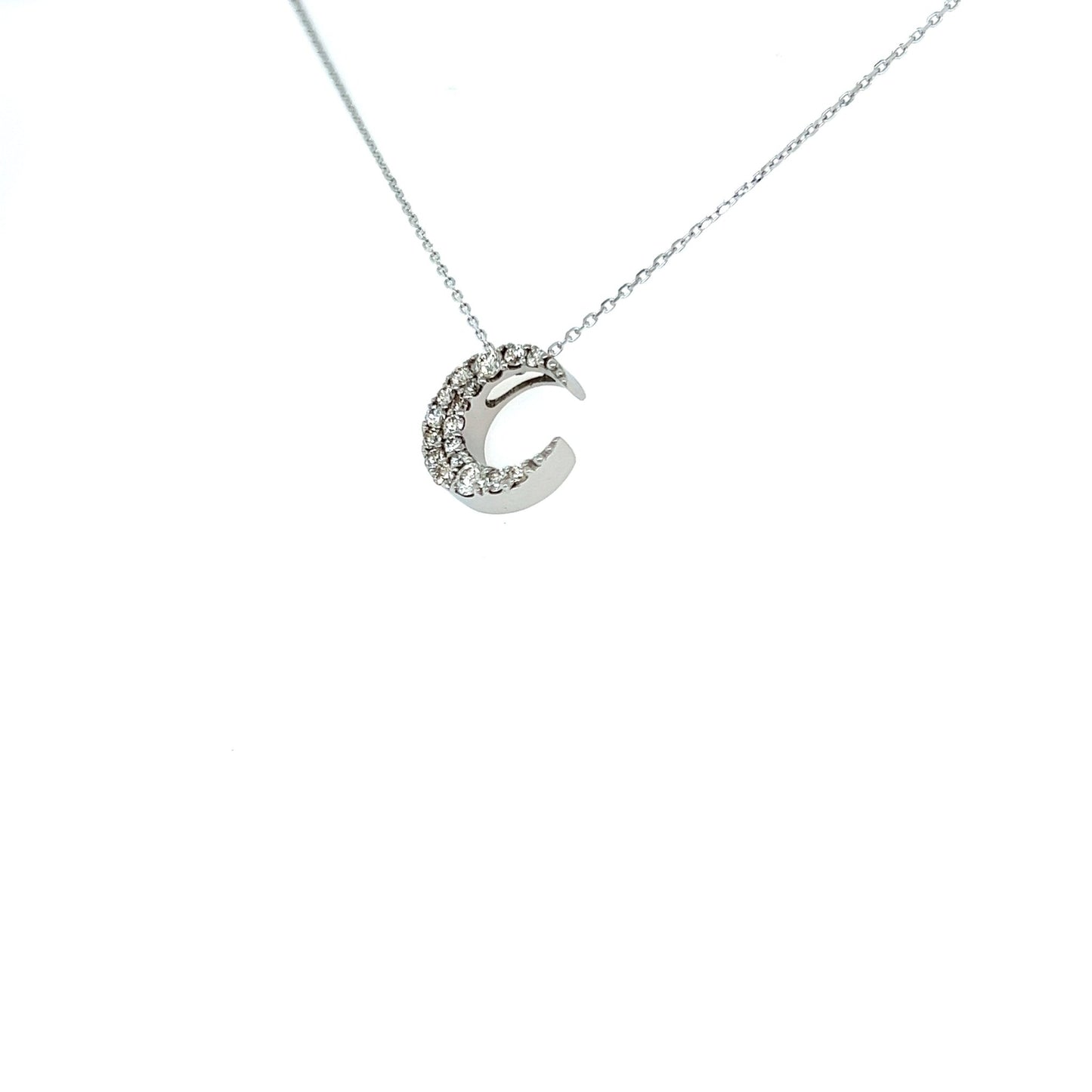 Whole Dia Moon Necklace 0.25ct - JMW Jewelry Wholesale