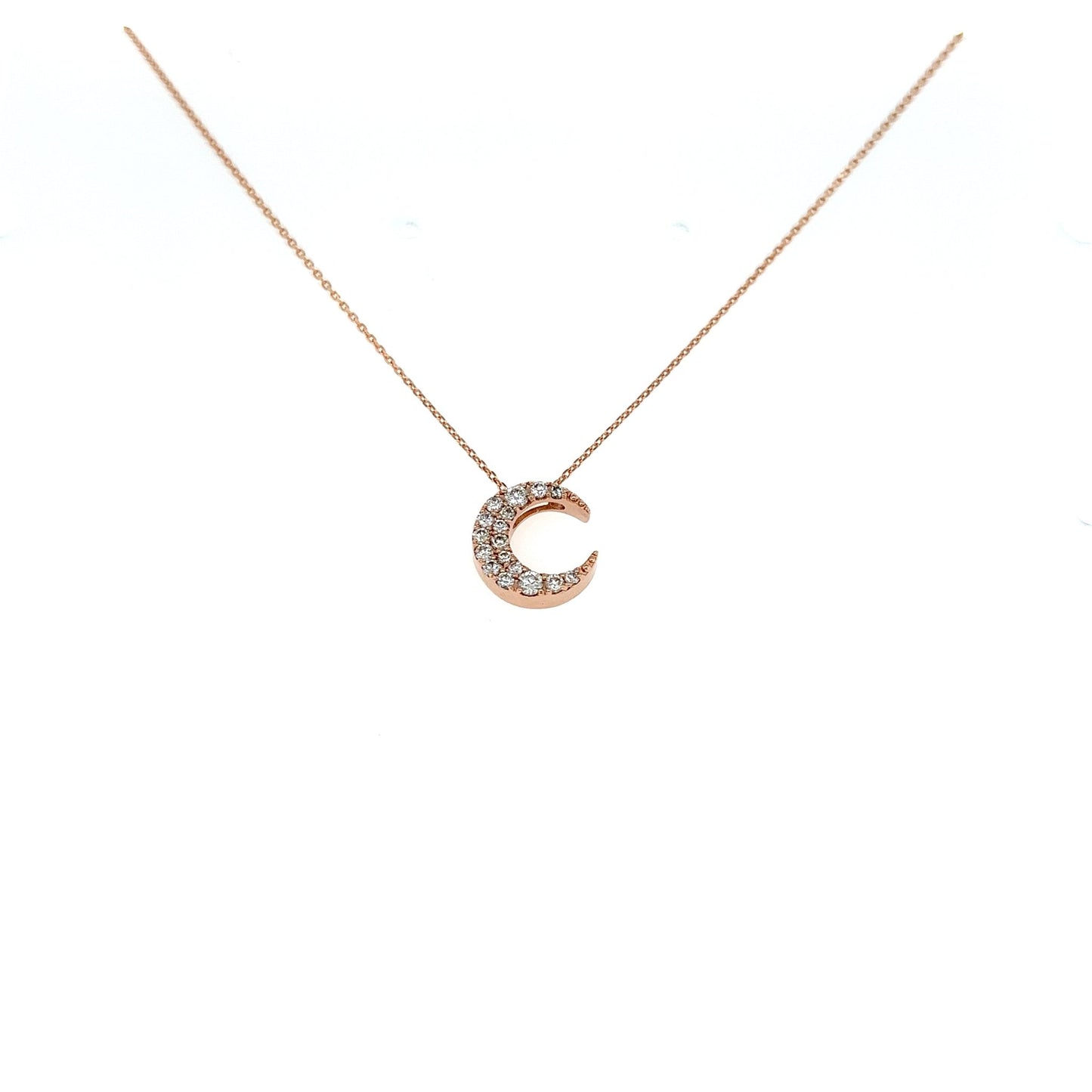 Whole Dia Moon Necklace 0.25ct - JMW Jewelry Wholesale