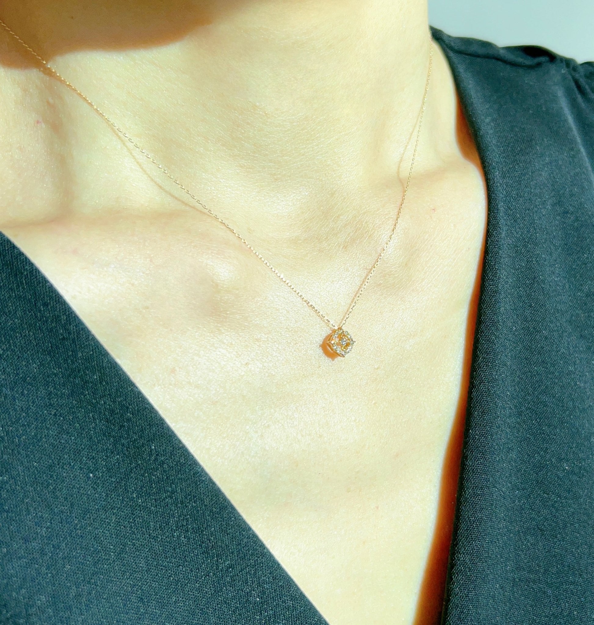 Whole Dia Rhombus Necklace 0.1ct - JMW Jewelry Wholesale