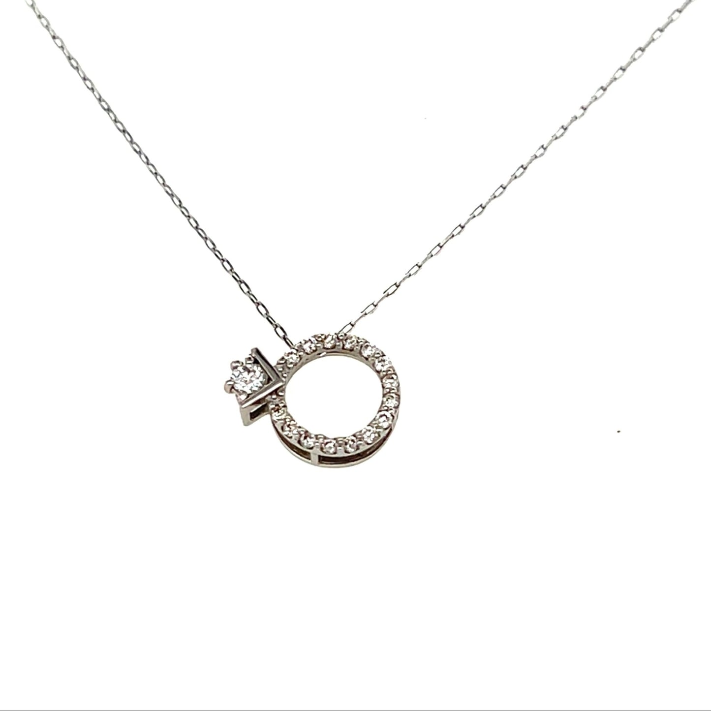 Whole dia Ring Pendant 0.1ct - JMW Jewelry Wholesale