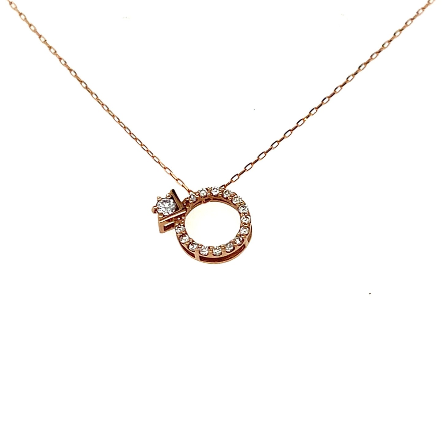 Whole dia Ring Pendant 0.1ct - JMW Jewelry Wholesale