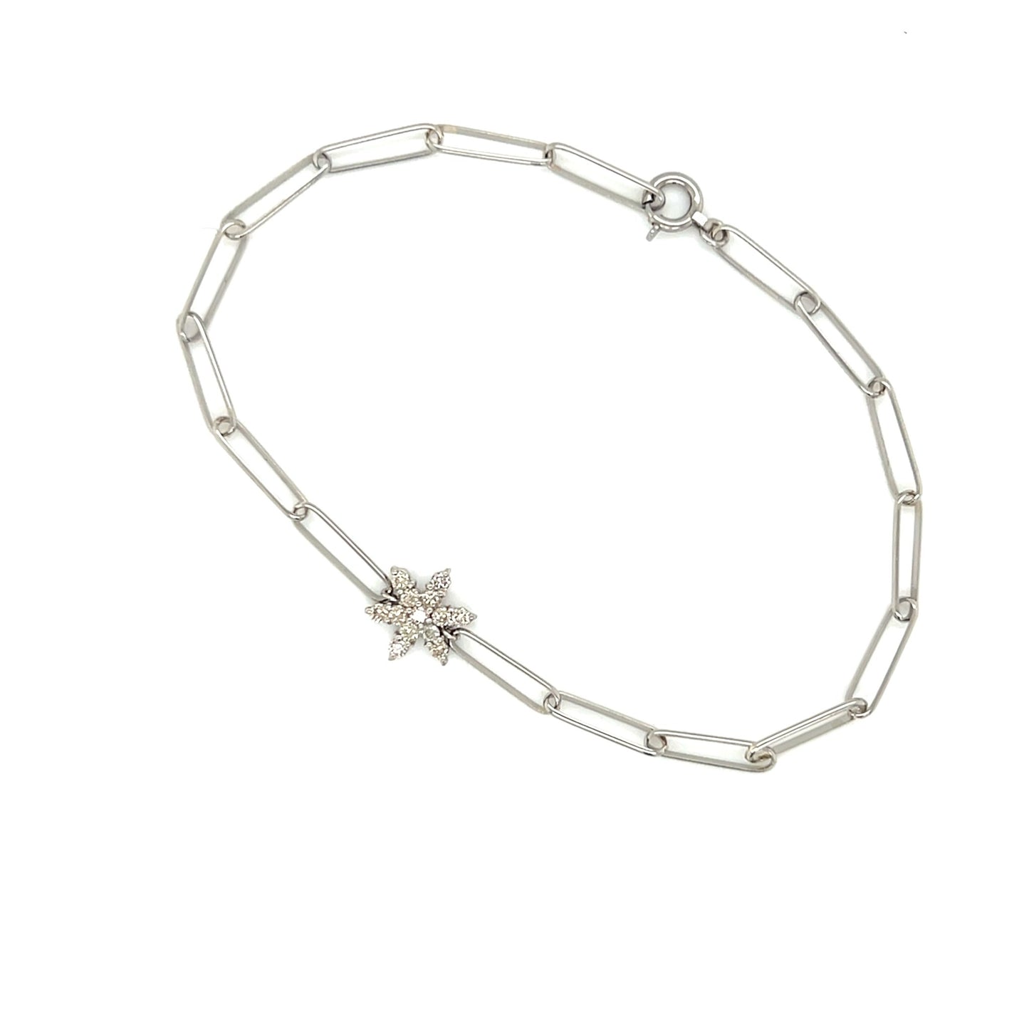Wide Paperclip Starfish Bracelet 0.2ct - JMW Jewelry Wholesale