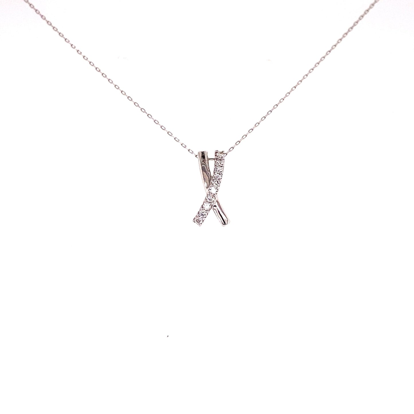 X Necklace 0.1ct - JMW Jewelry Wholesale
