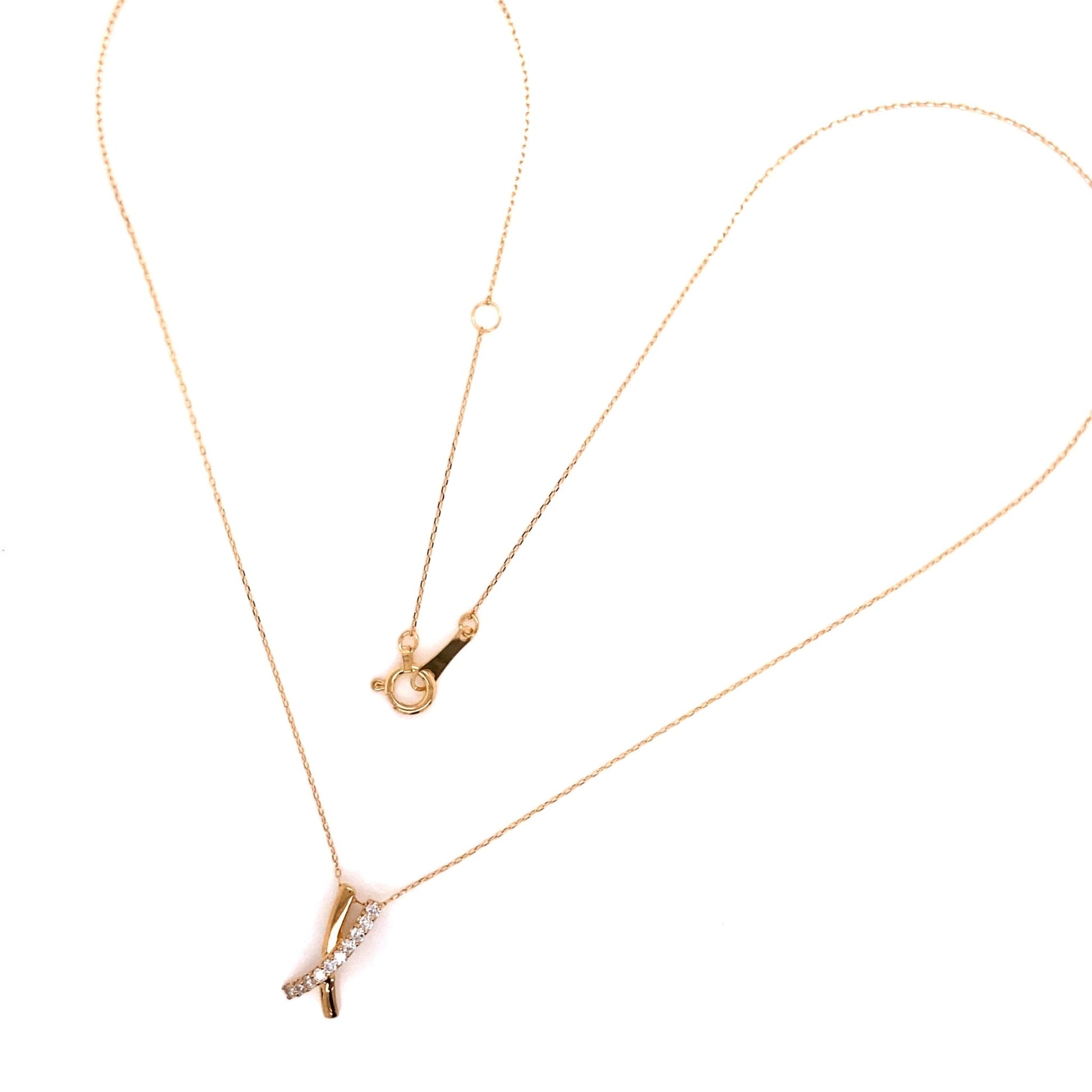 X Necklace 0.1ct - JMW Jewelry Wholesale