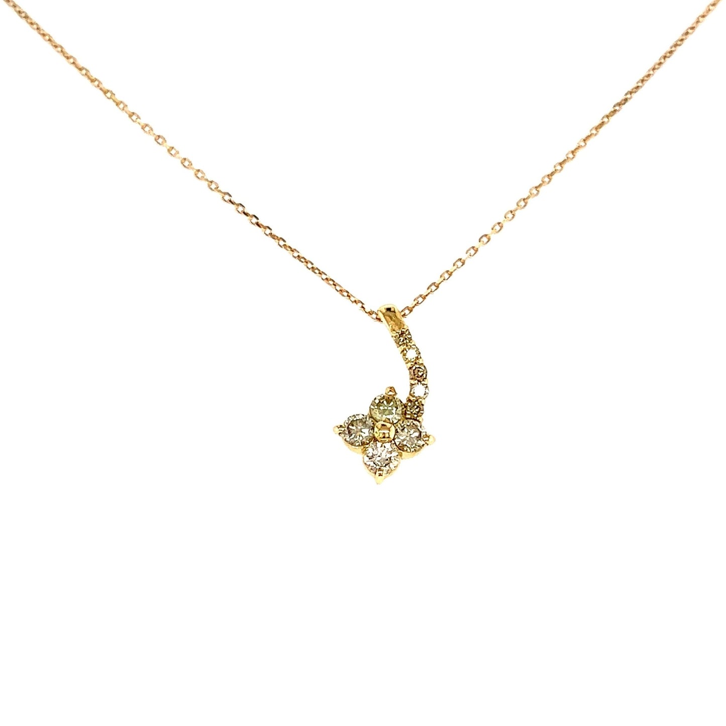 Yellow Dia Meteor Star Necklace 0.2/0.04ct - JMW Jewelry Wholesale