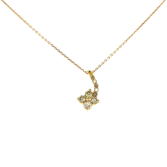 Yellow Dia Meteor Star Necklace 0.2/0.04ct - JMW Jewelry Wholesale