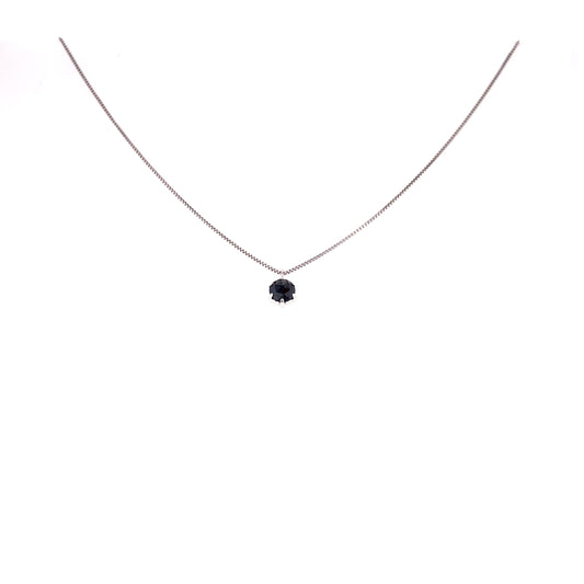 Single Black Dia Necklace 0.3ct