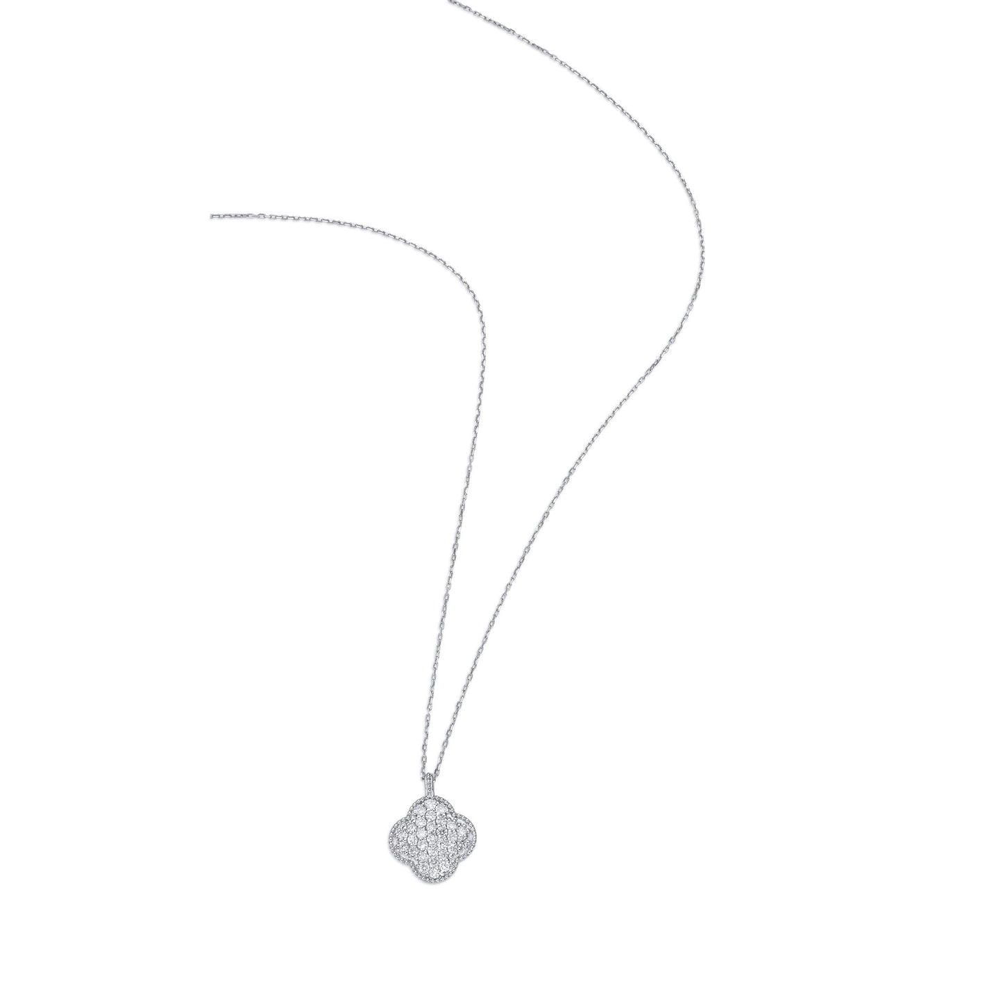 Flat Clover Necklace 0.3ct