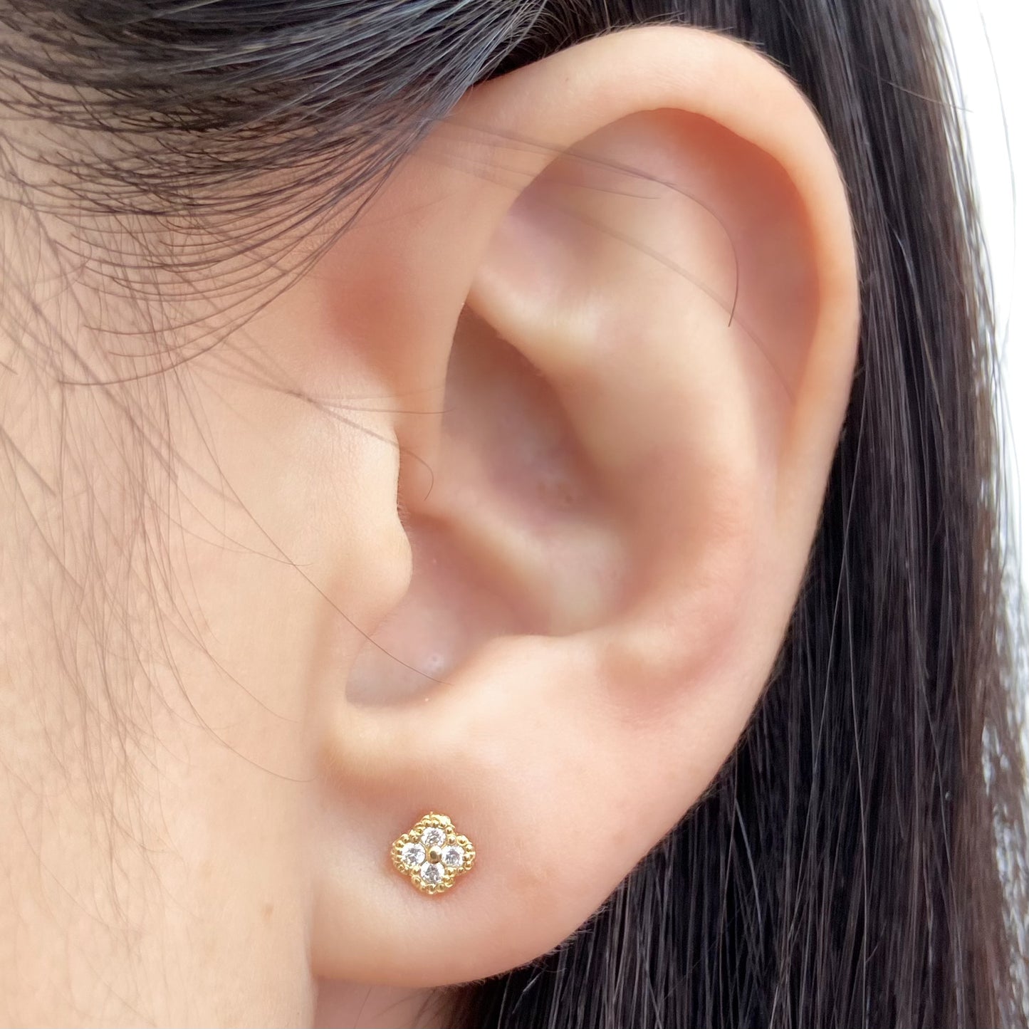 Clover Earrings 0.1ct