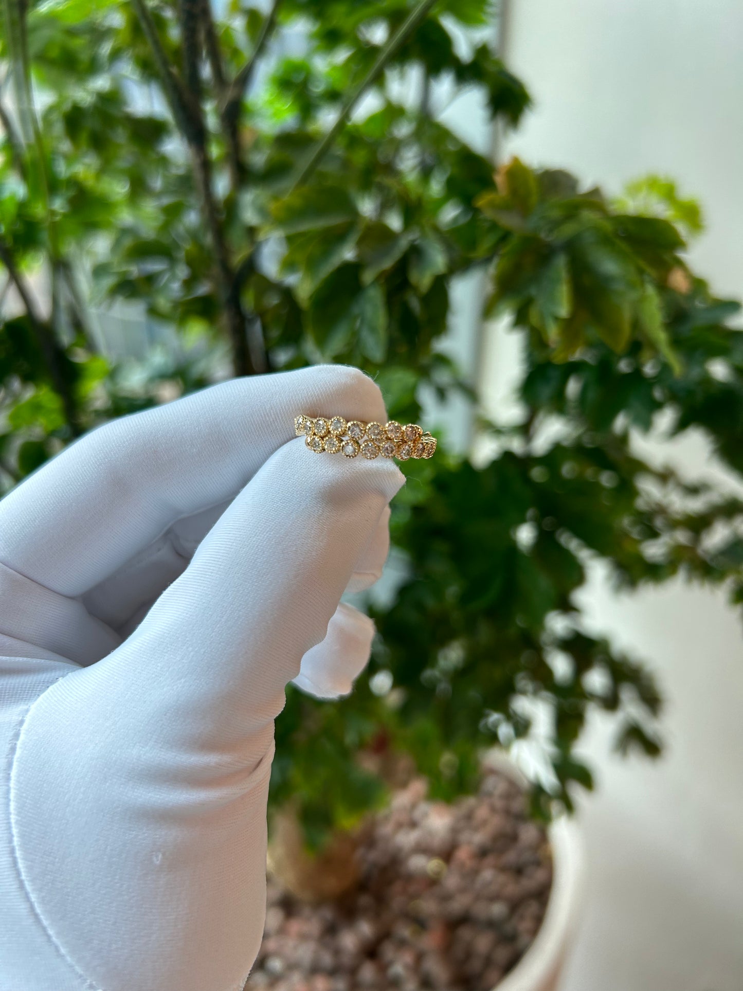 Bezel Half Eternity Flexi Ring 1ct