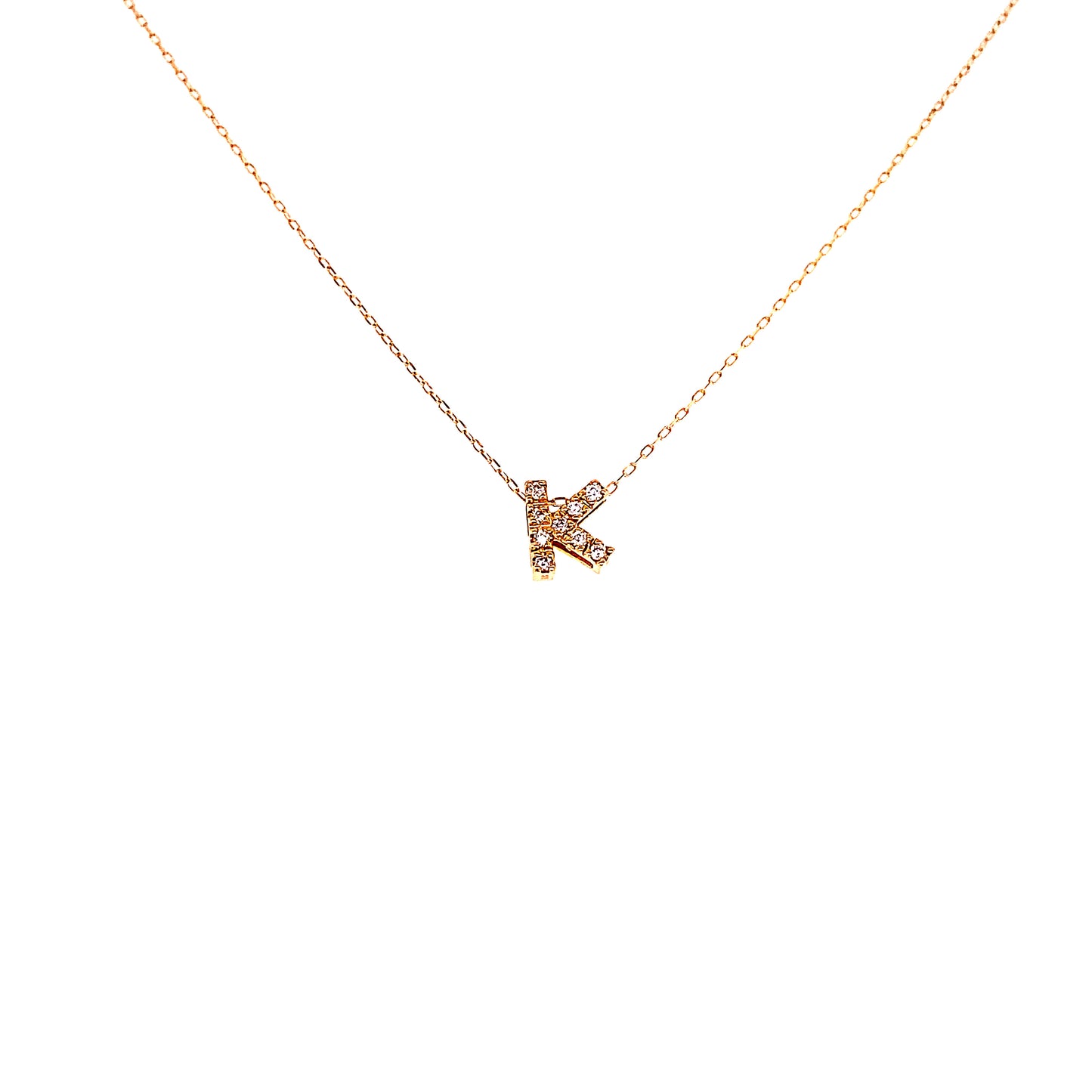 Initial K Necklace 0.06ct