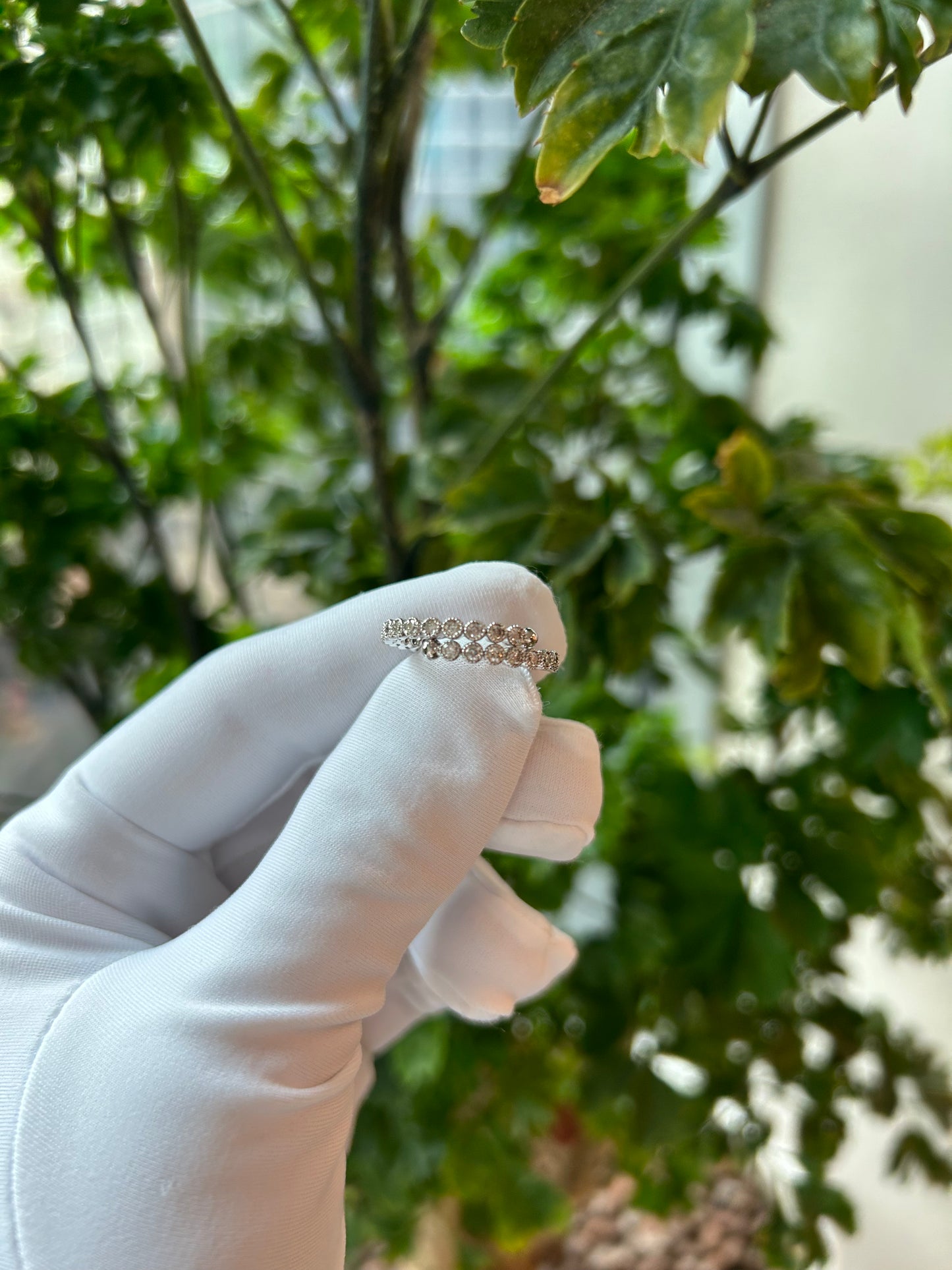 Bezel Half Eternity Flexi Ring 1ct