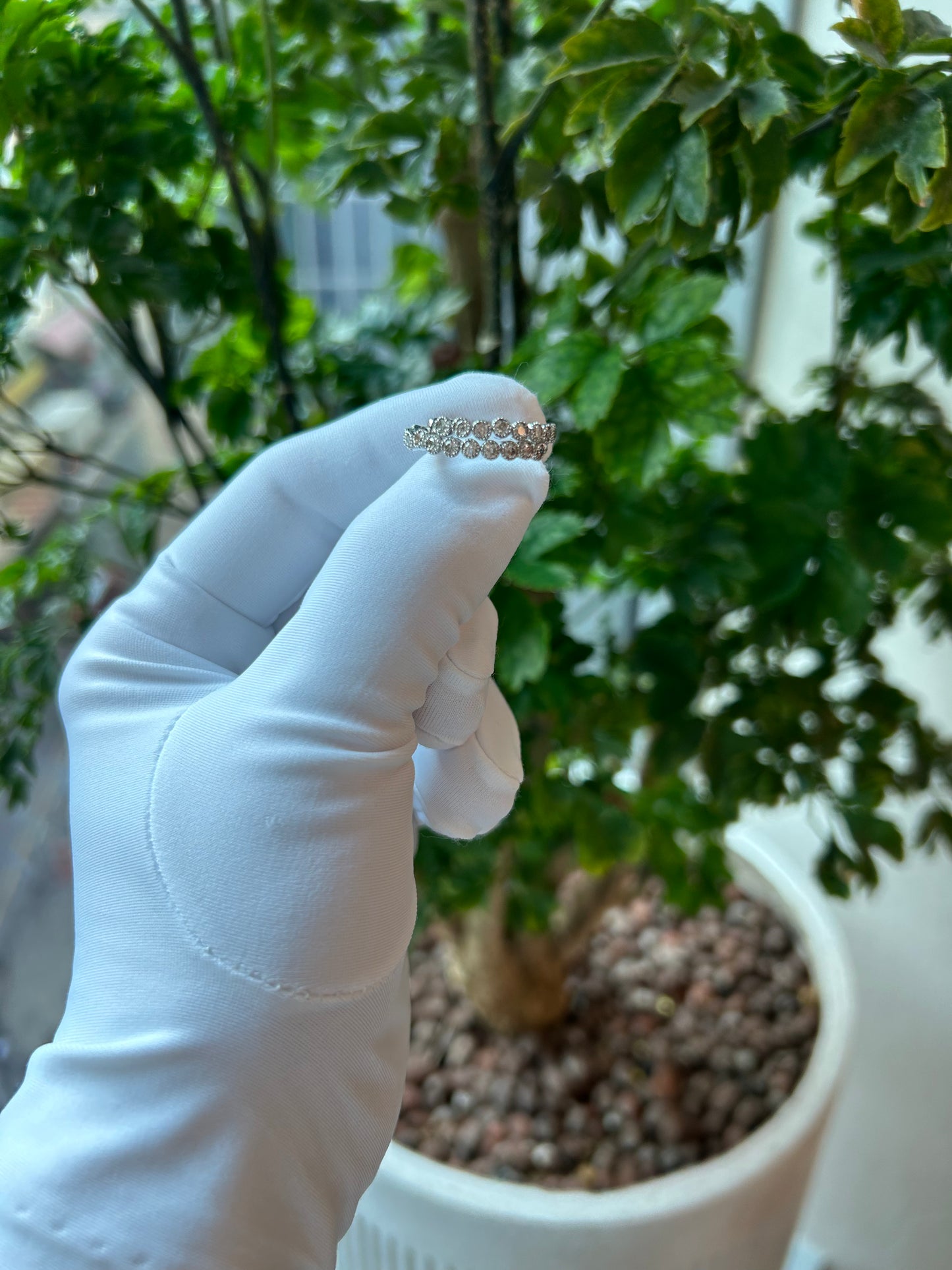 Bezel Half Eternity Flexi Ring 1ct