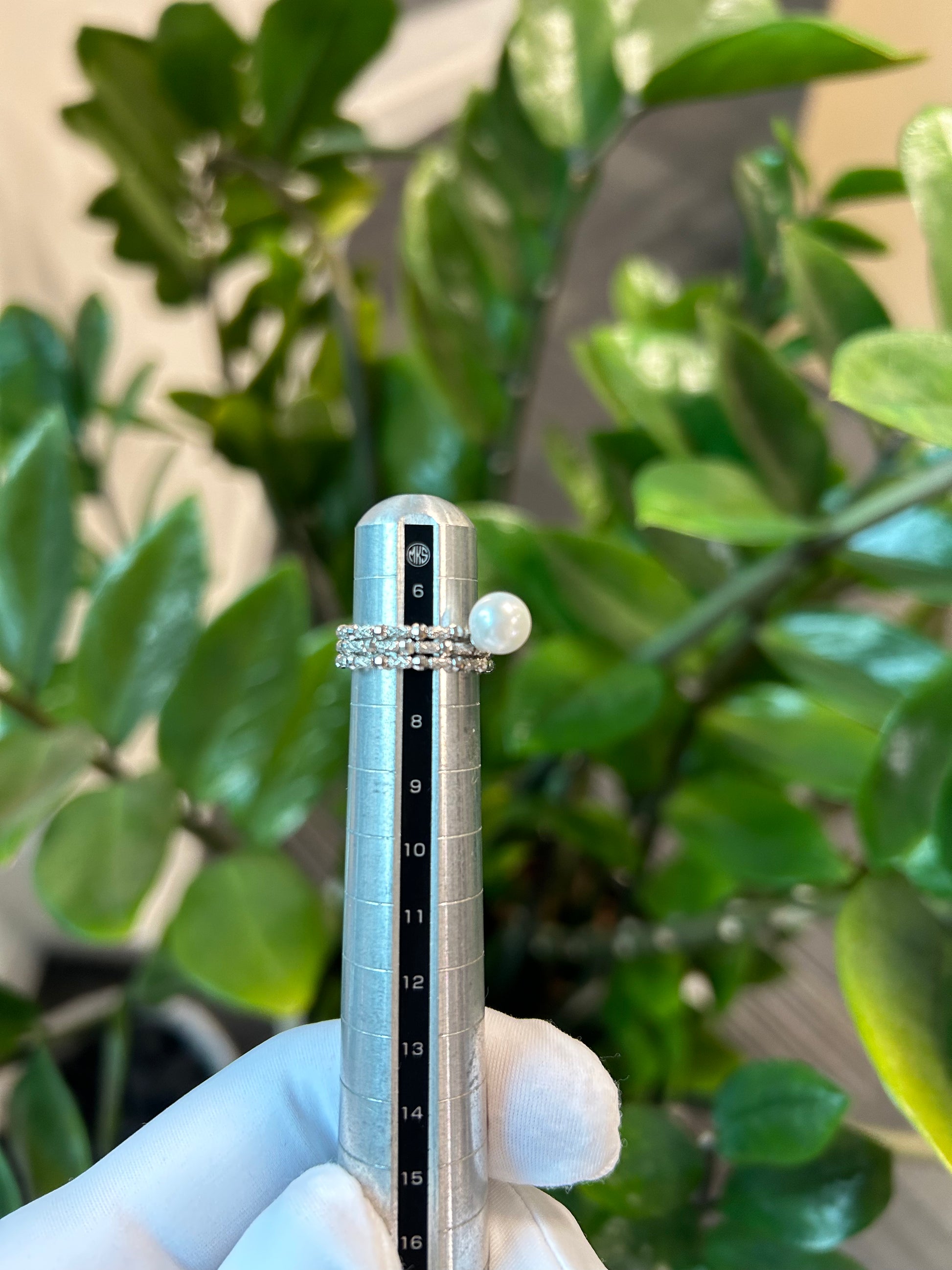 #Single_akoya_Pearl_flexi_ring# - #jmw_jewelry_wholesale#