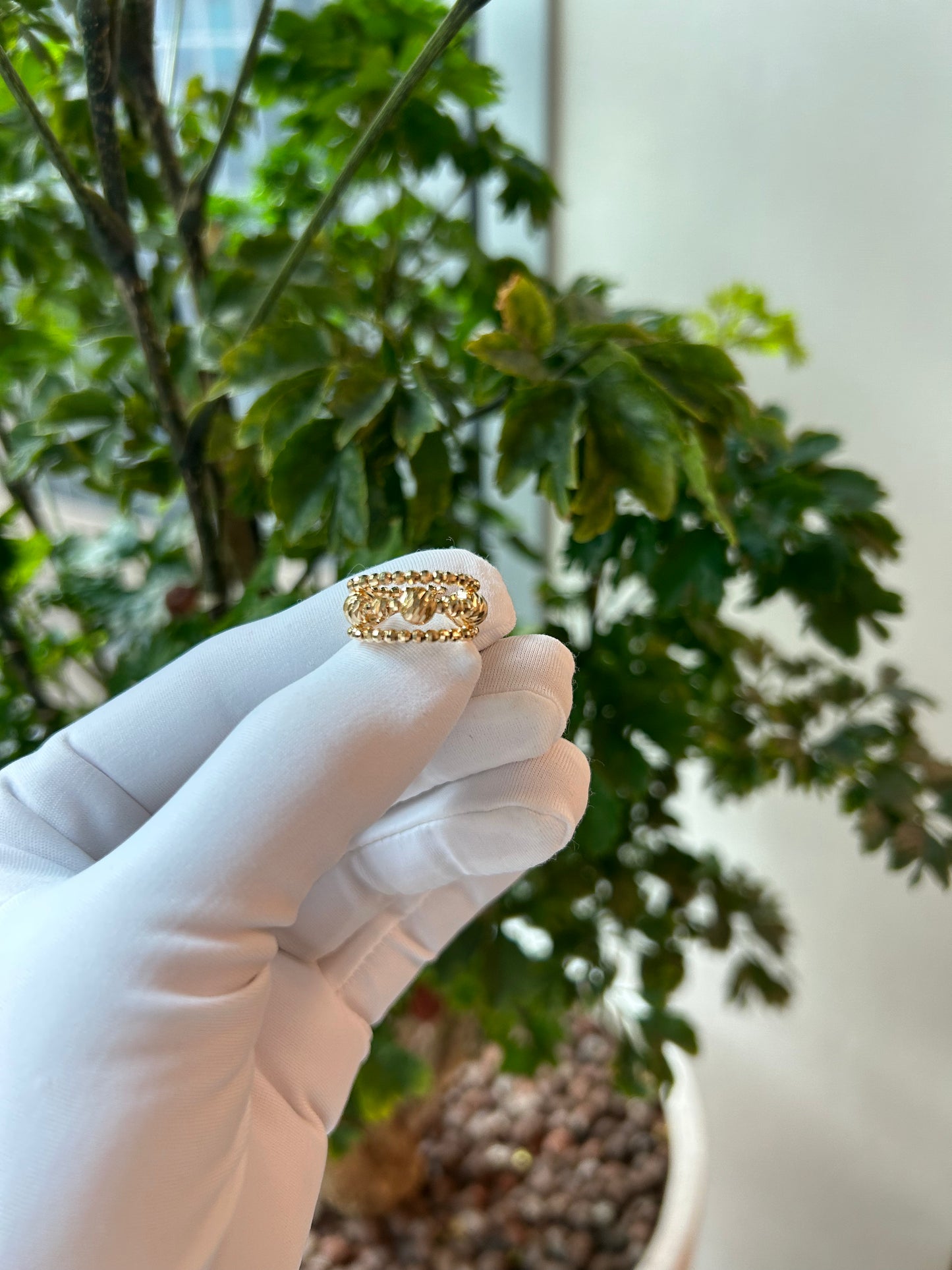 Gold Ball Flexi Ring