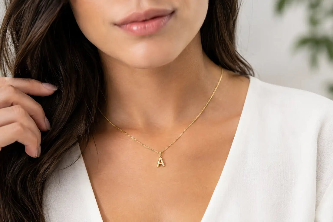Letter Necklaces in Fine Gold: A Meaningful Choice - JMW Jewelry Wholesale