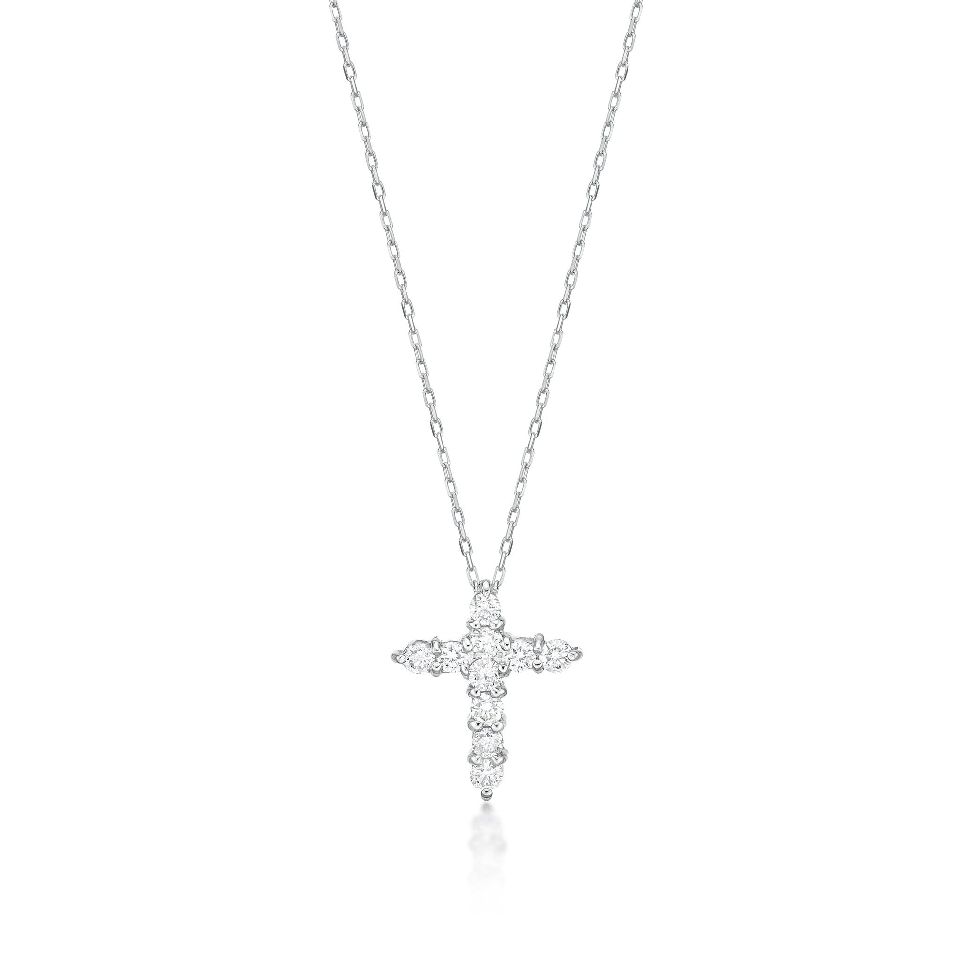 10 Dia Cross Necklace 0.2ct - JMW Jewelry Wholesale