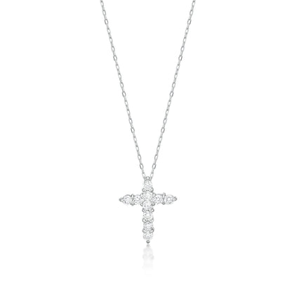 10 Dia Cross Necklace 0.2ct - JMW Jewelry Wholesale