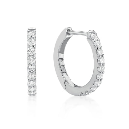 10 Dia Hoop Earrings 0.5ct - JMW Jewelry Wholesale