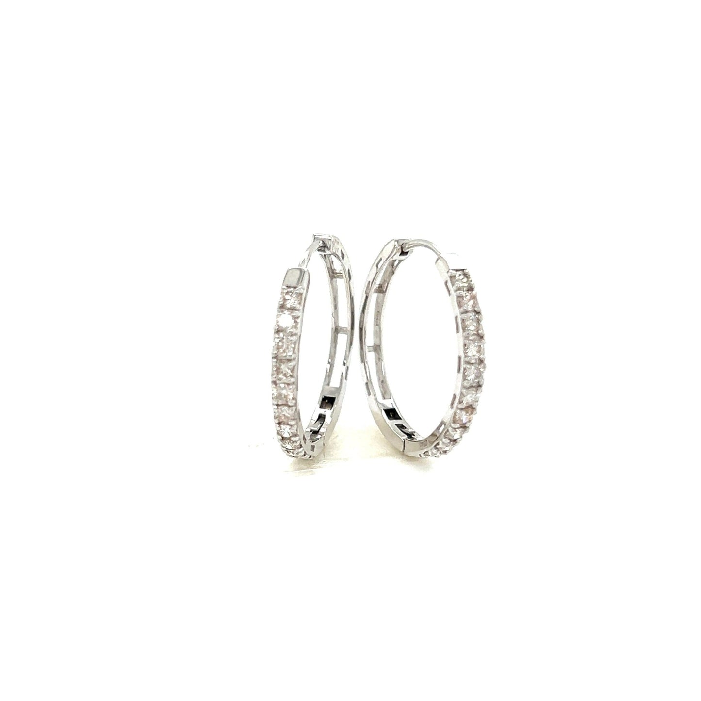 10 Dia Hoop Earrings N 0.5ct - JMW Jewelry Wholesale