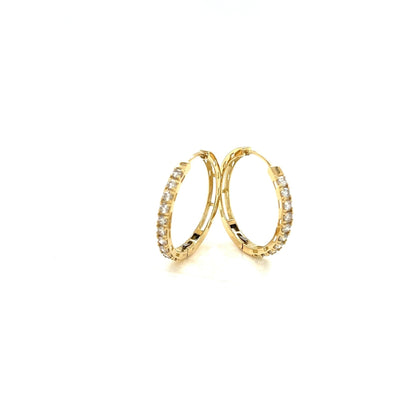 10 Dia Hoop Earrings N 0.5ct - JMW Jewelry Wholesale