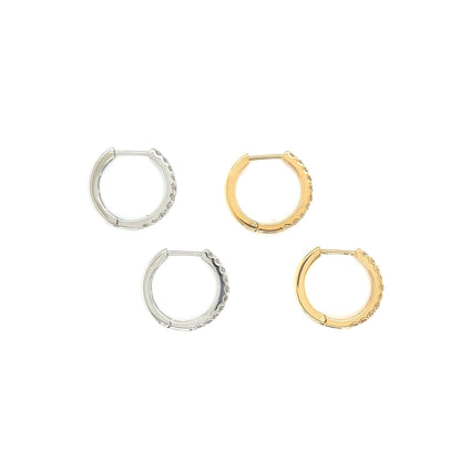 10 Dia Hoop Earrings V 0.5ct - JMW Jewelry Wholesale