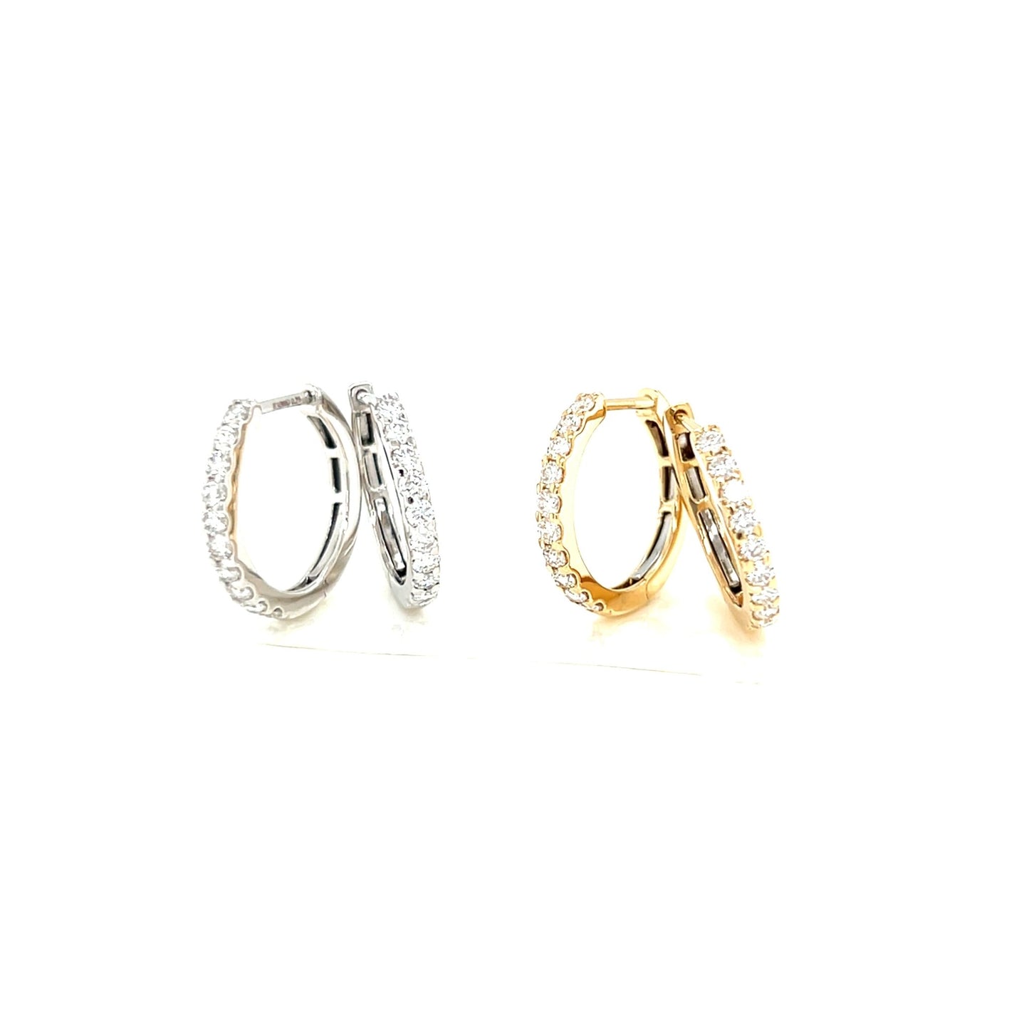 10 Dia Hoop Earrings V 0.5ct - JMW Jewelry Wholesale