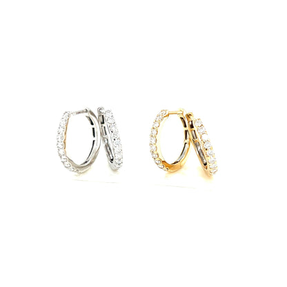10 Dia Hoop Earrings V 0.5ct - JMW Jewelry Wholesale