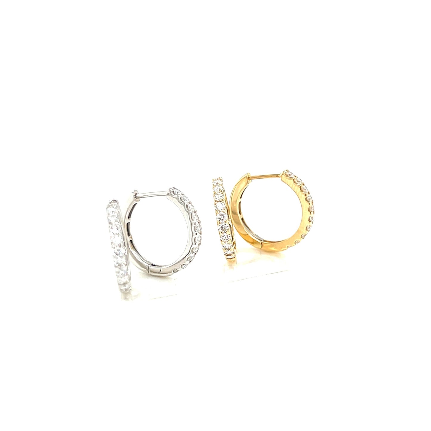 10 Dia Hoop Earrings V 0.5ct - JMW Jewelry Wholesale