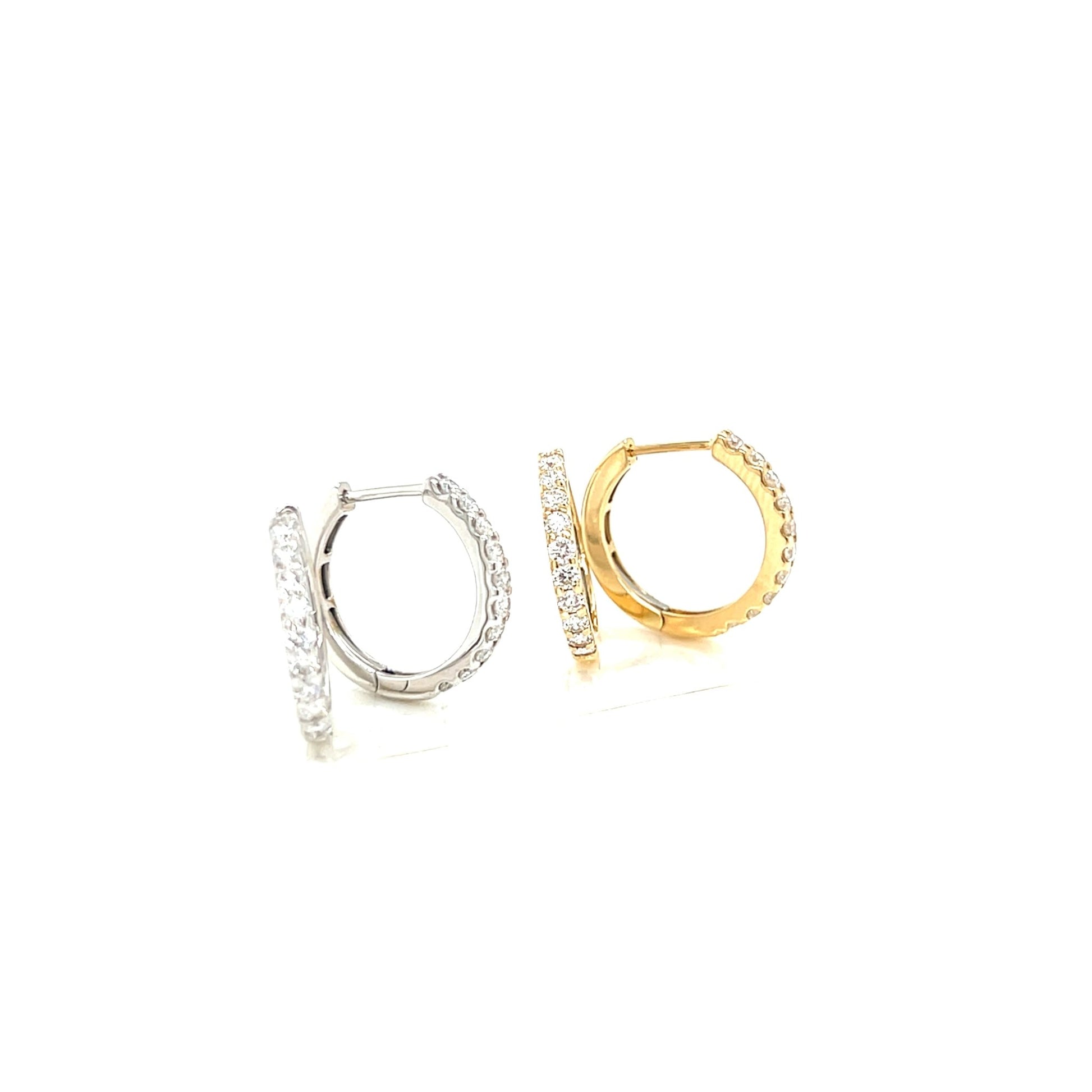 10 Dia Hoop Earrings V 0.5ct - JMW Jewelry Wholesale