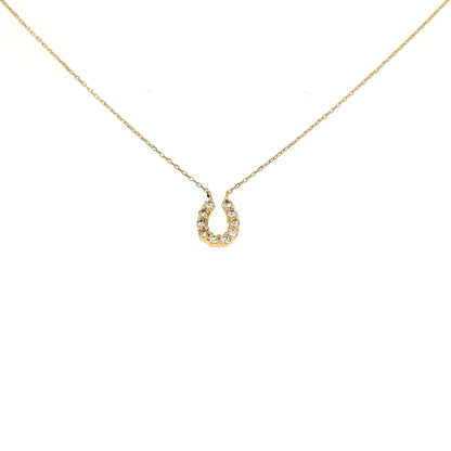 10 Dia Horseshoe Necklace 0.15ct - JMW Jewelry Wholesale