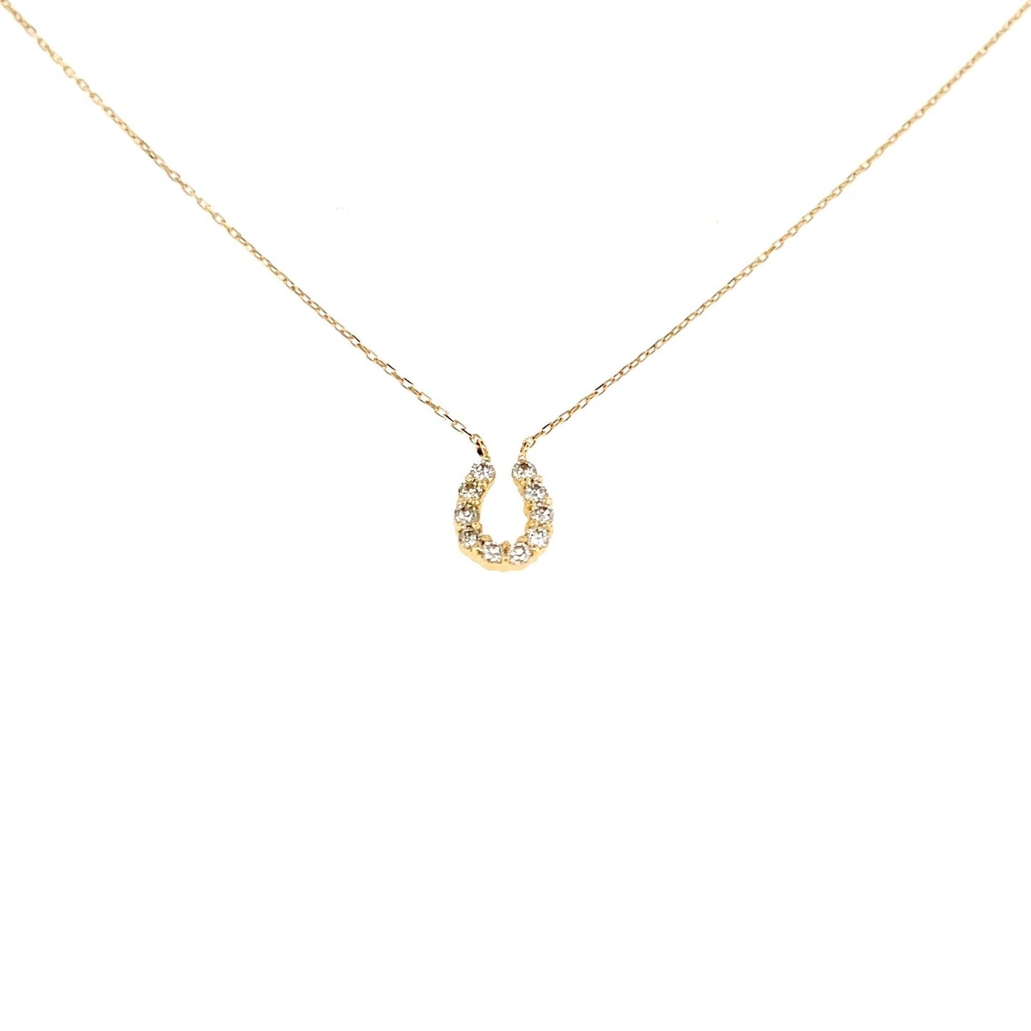 10 Dia Horseshoe Necklace 0.15ct - JMW Jewelry Wholesale