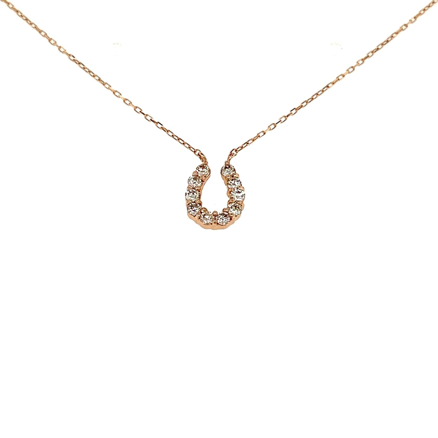 10 Dia Horseshoe Necklace 0.15ct - JMW Jewelry Wholesale