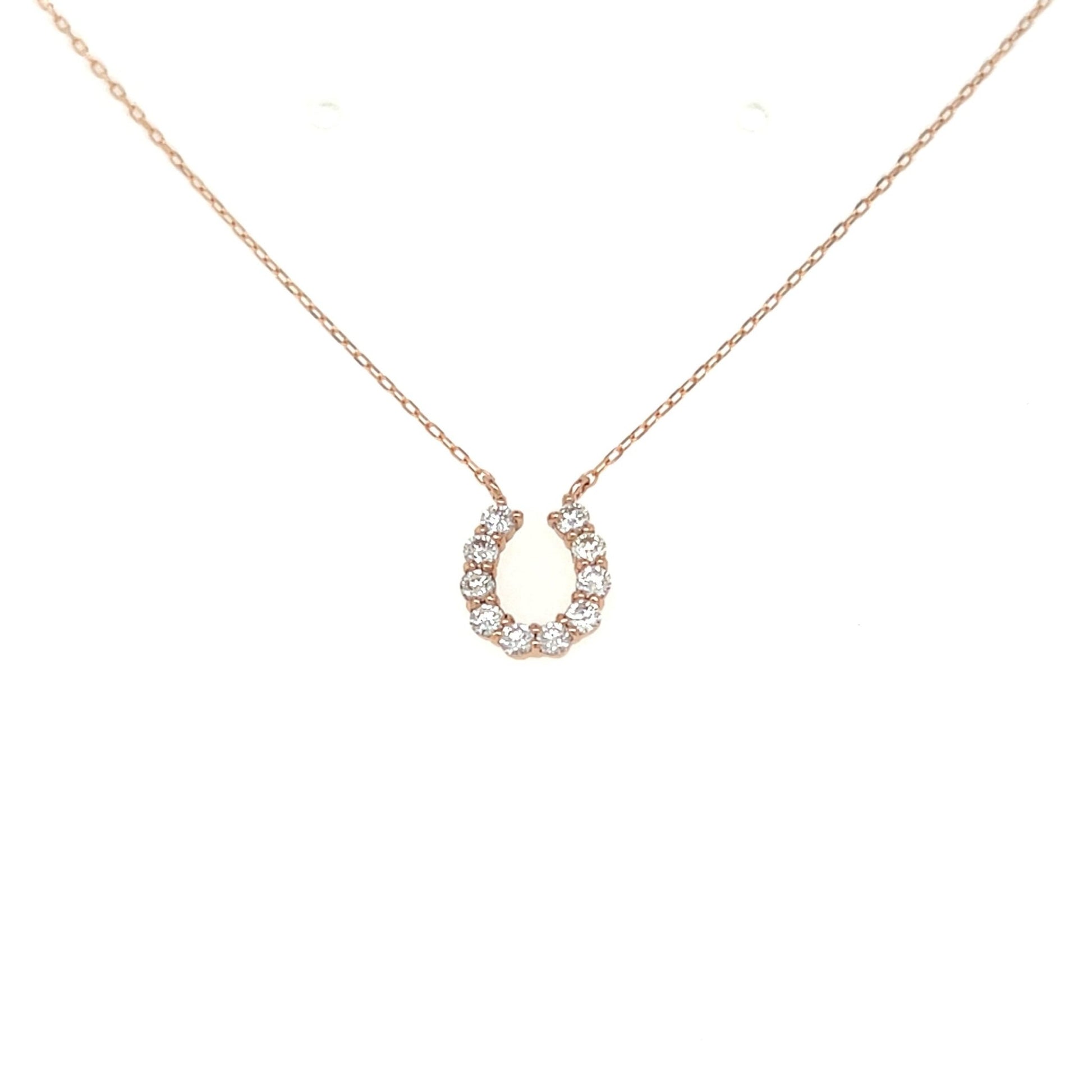 10 Dia Horseshoe Necklace 0.25ct - JMW Jewelry Wholesale