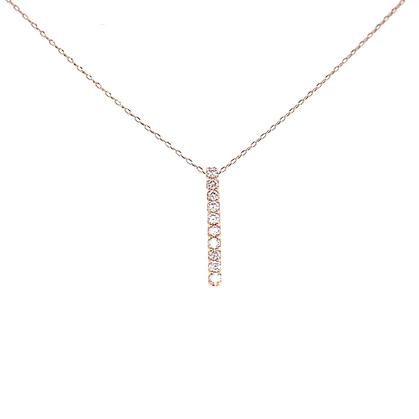 10 Diamond Row Necklace 0.1ct - JMW Jewelry Wholesale