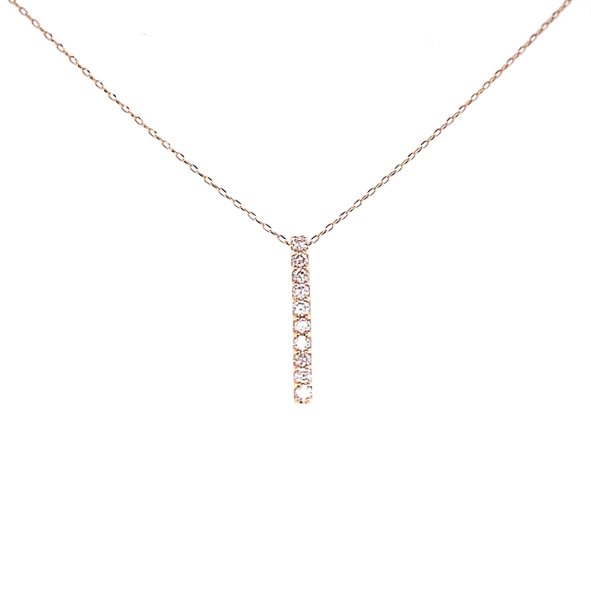 10 Diamond Row Necklace 0.1ct - JMW Jewelry Wholesale