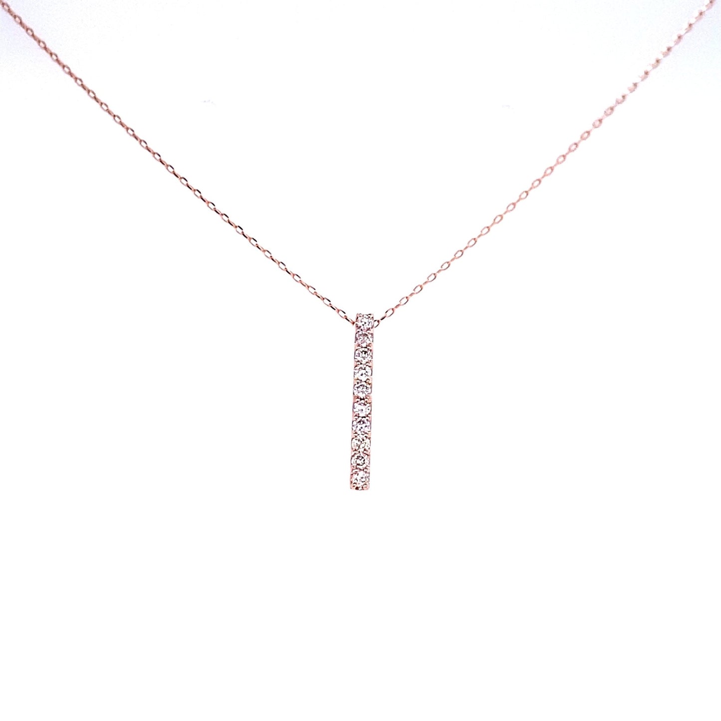 10 Diamond Row Necklace 0.1ct - JMW Jewelry Wholesale