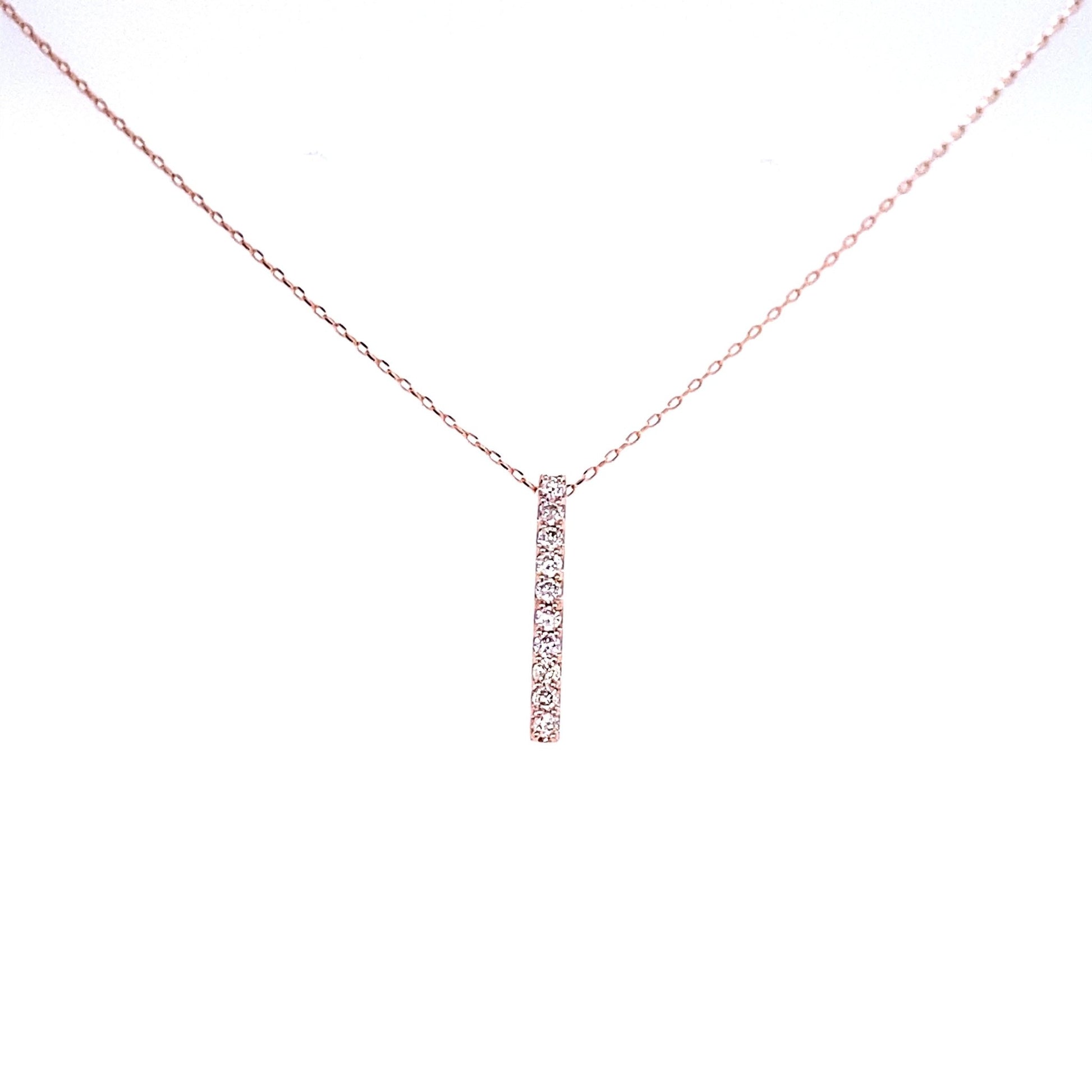 10 Diamond Row Necklace 0.1ct - JMW Jewelry Wholesale