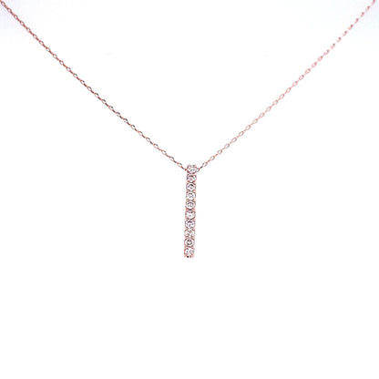 10 Diamond Row Necklace 0.1ct - JMW Jewelry Wholesale