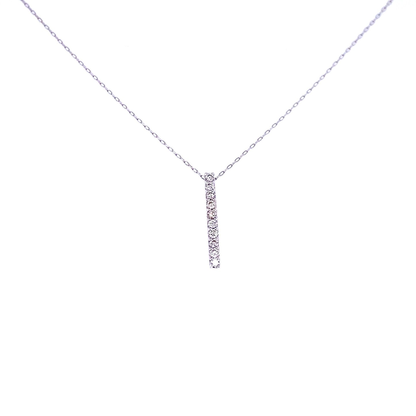 10 Diamond Row Necklace 0.1ct - JMW Jewelry Wholesale