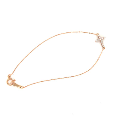 11 Dia Cross Bracelet 0.08ct - JMW Jewelry Wholesale