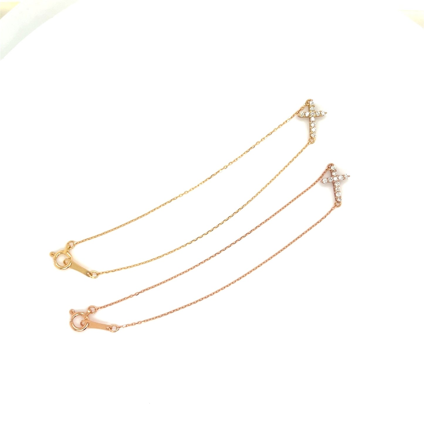 11 Dia Cross Bracelet 0.08ct - JMW Jewelry Wholesale