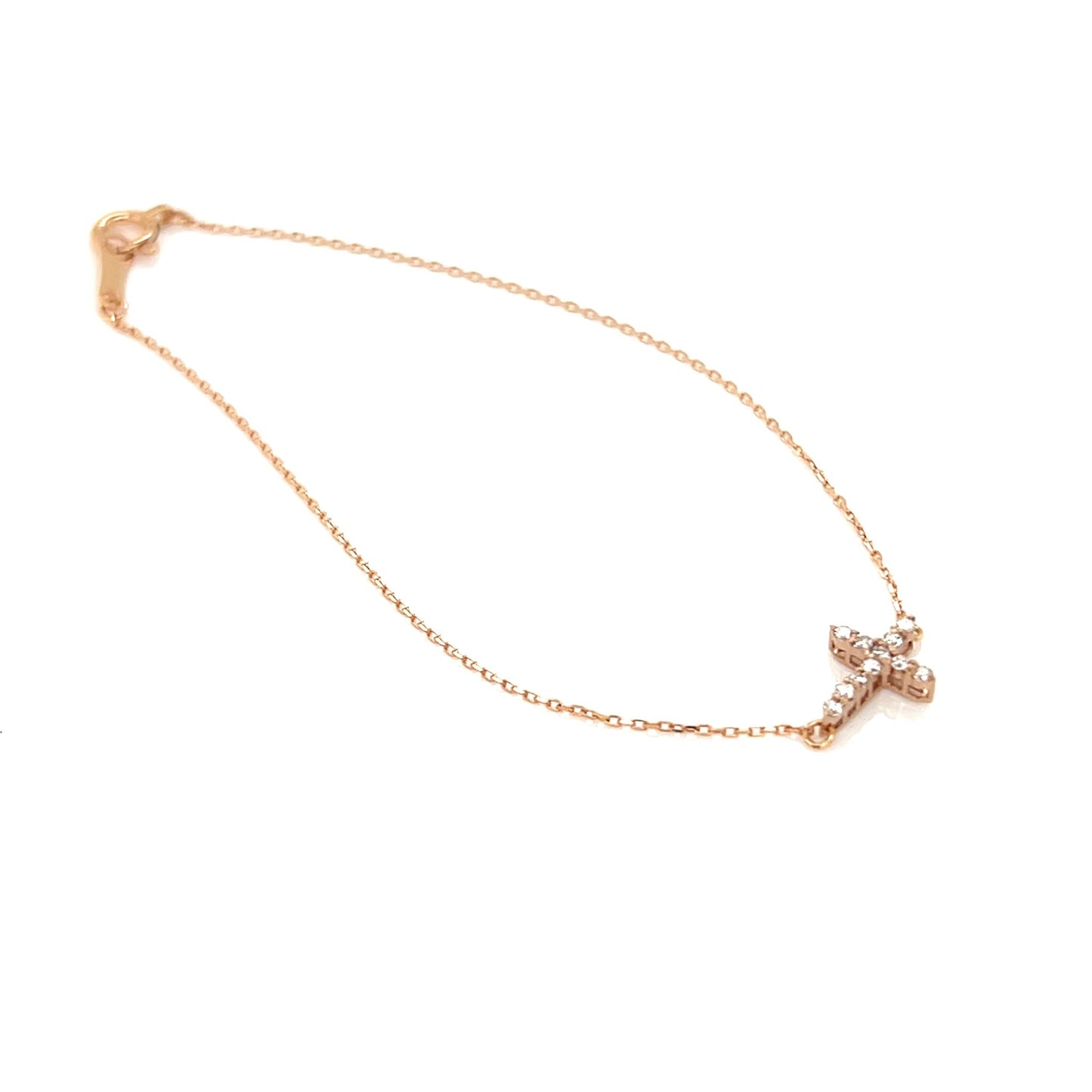 11 Dia Cross Bracelet 0.08ct - JMW Jewelry Wholesale