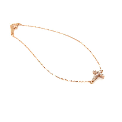 11 Dia Cross Bracelet 0.08ct - JMW Jewelry Wholesale