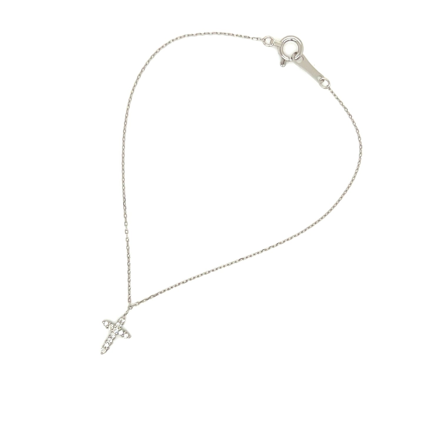 11 Dia Cross D Bracelet 0.05ct - JMW Jewelry Wholesale