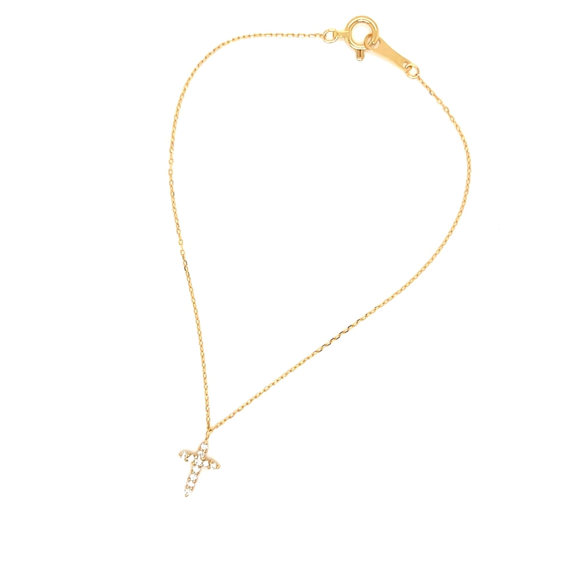11 Dia Cross D Bracelet 0.05ct - JMW Jewelry Wholesale