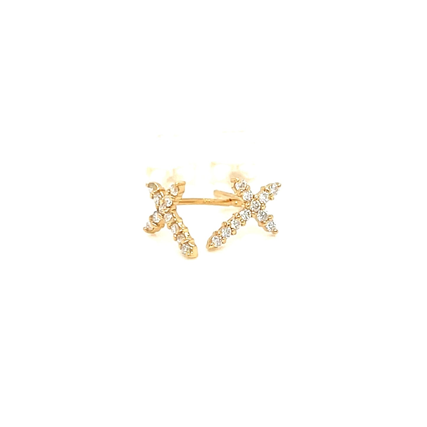 11 Dia Cross Earrings 0.1ct - JMW Jewelry Wholesale