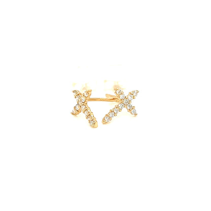 11 Dia Cross Earrings 0.1ct - JMW Jewelry Wholesale