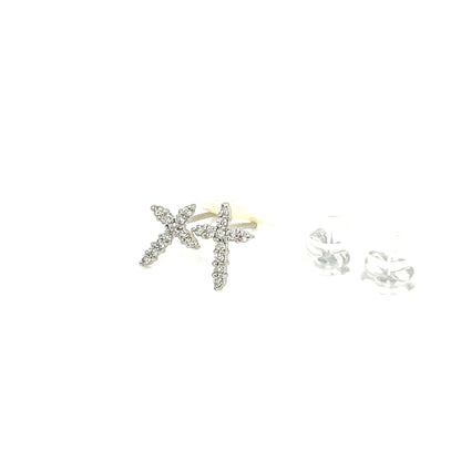 11 Dia Cross Earrings 0.1ct - JMW Jewelry Wholesale