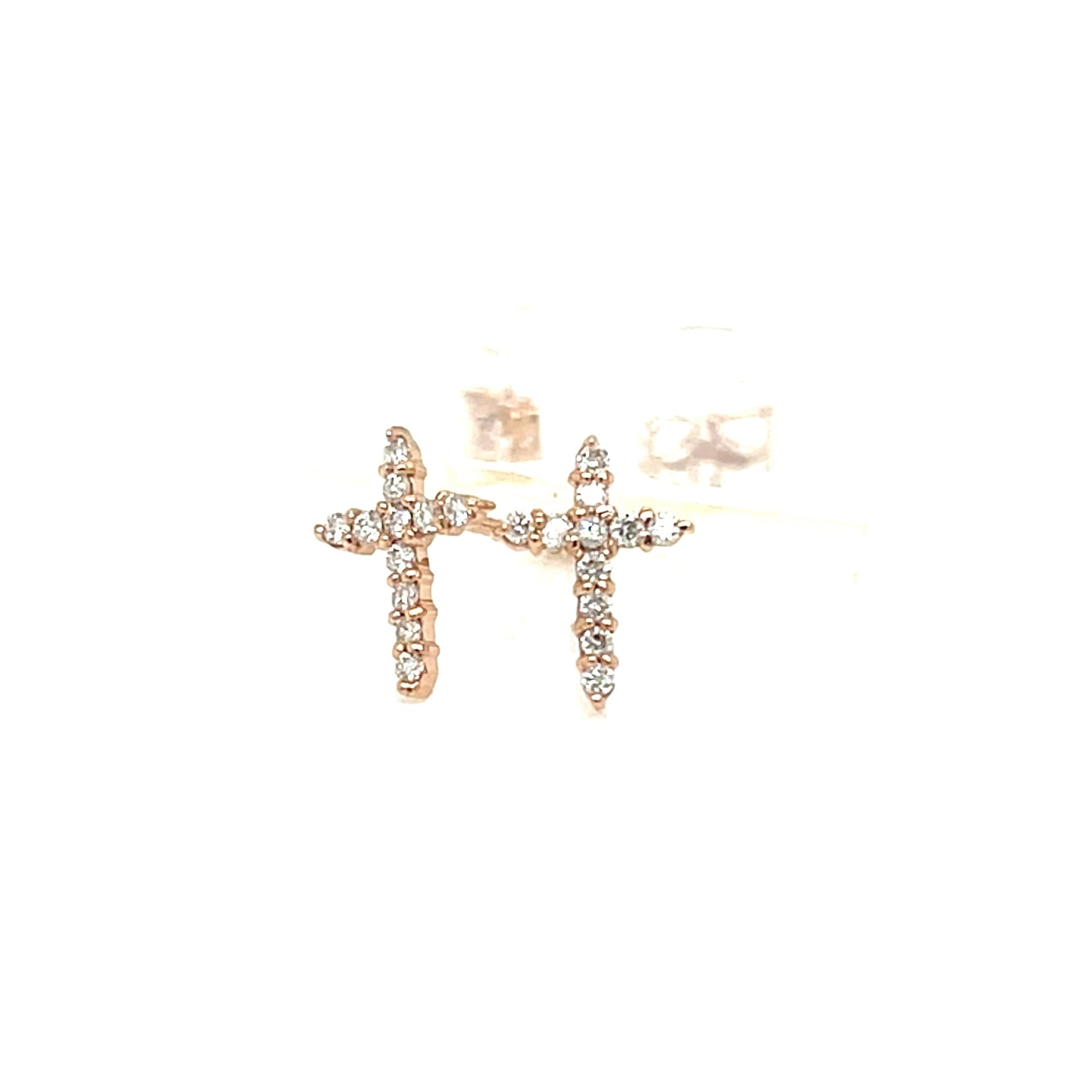 11 Dia Cross Earrings 0.1ct - JMW Jewelry Wholesale